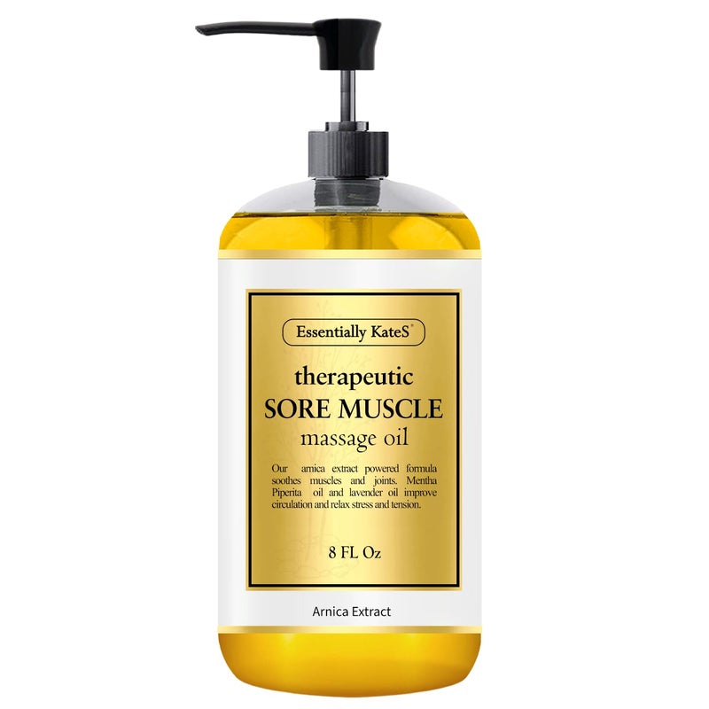 Essentially KateS Sore Muscle Massage Oil 8 Fl Oz - Arnica Extract and Peppermint - Soothe Sore and Tired Muscle and Joints - Image 3