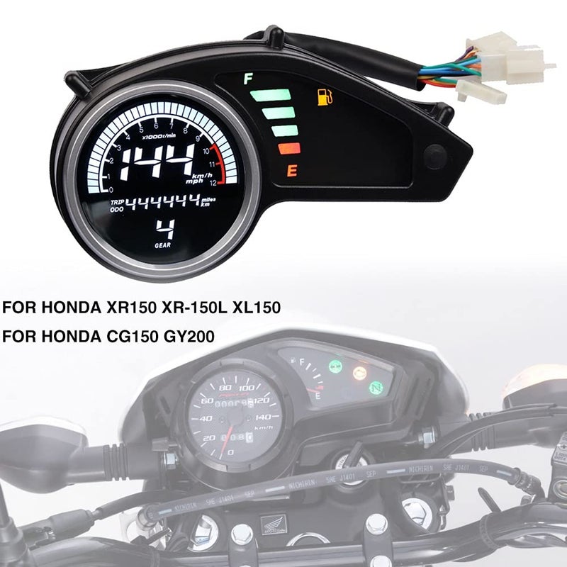 DEMULAX Motorcycle Tachometer Speedometer Cluster - Image 4