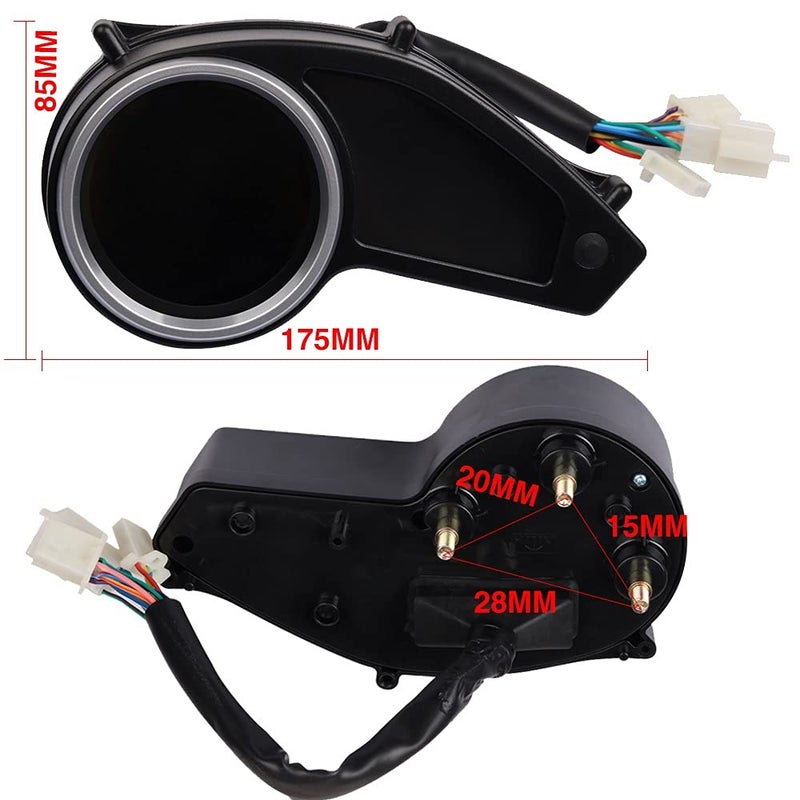DEMULAX Motorcycle Tachometer Speedometer Cluster - Image 2