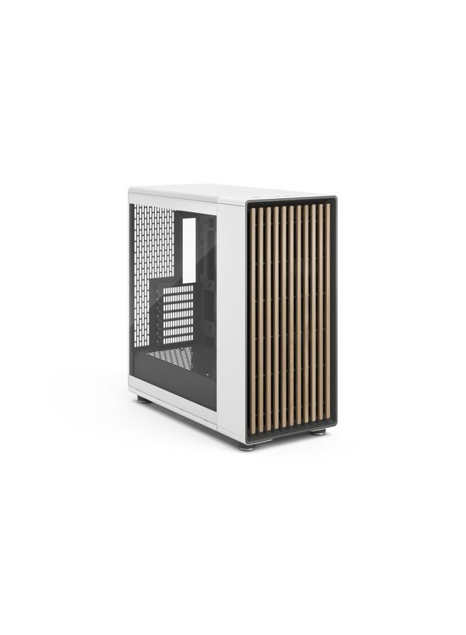Fractal Design حافظة كمبيوتر North XL RC Chalk White TG Clear - لحواسيب الأم مع موصل عكسي - تشمل 3 مراوح بحجم 140 مم - USB نوع-C - حافظة ATX كاملة البرج - Image 5