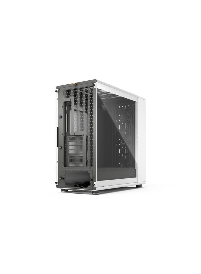 Fractal Design حافظة كمبيوتر North XL RC Chalk White TG Clear - لحواسيب الأم مع موصل عكسي - تشمل 3 مراوح بحجم 140 مم - USB نوع-C - حافظة ATX كاملة البرج - Image 3