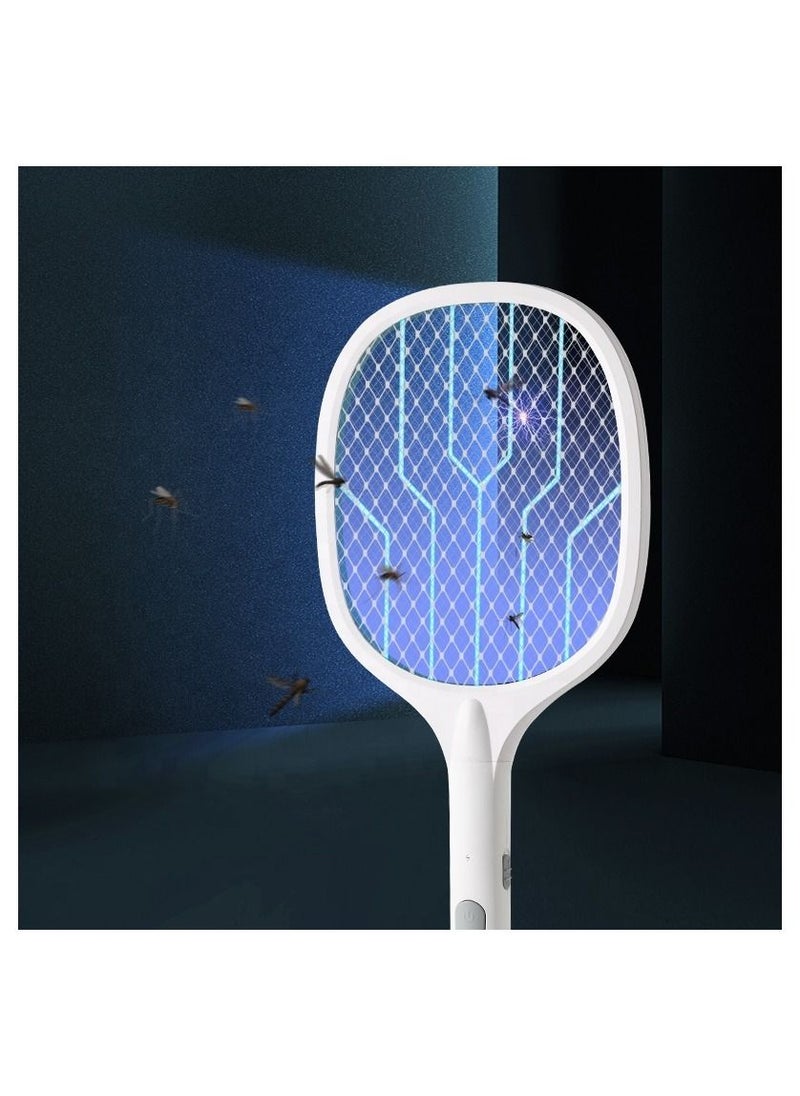 Eworld - Electric Mosquito Swatter Racket with UV Light, USB Rechargeable Bug Zapper Fly Killer for Indoor and Outdoor - Image 1