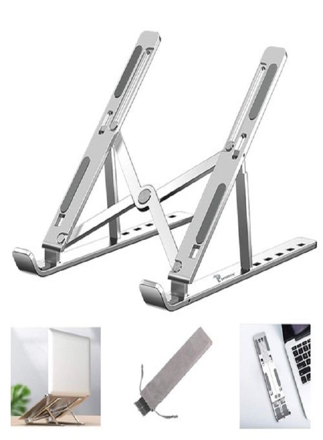 Adjustable Portable Elevator Laptop Stand Silver - Image 4