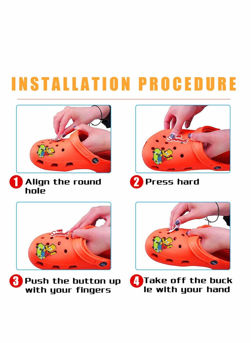 SYOSI Crocs Charms, 9 PCS The Simpsons Shoe Charms Fits for DIY Clog Sandals Decoration, Croc Accessories Charms for Boys Girls Teens Kids Birthday Party Gifts - Image 4