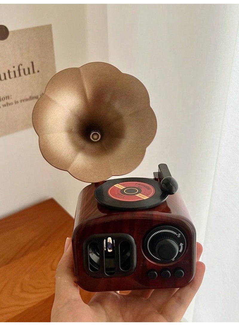Vintage Gramophone Music Box – Retro Phonograph Design with Hand-Cranked Mechanism – No Batteries Required – Plays Classic Melodies – Perfect for Home, Office  Desk Decoration – Unique Gift for Vale  - Image 1