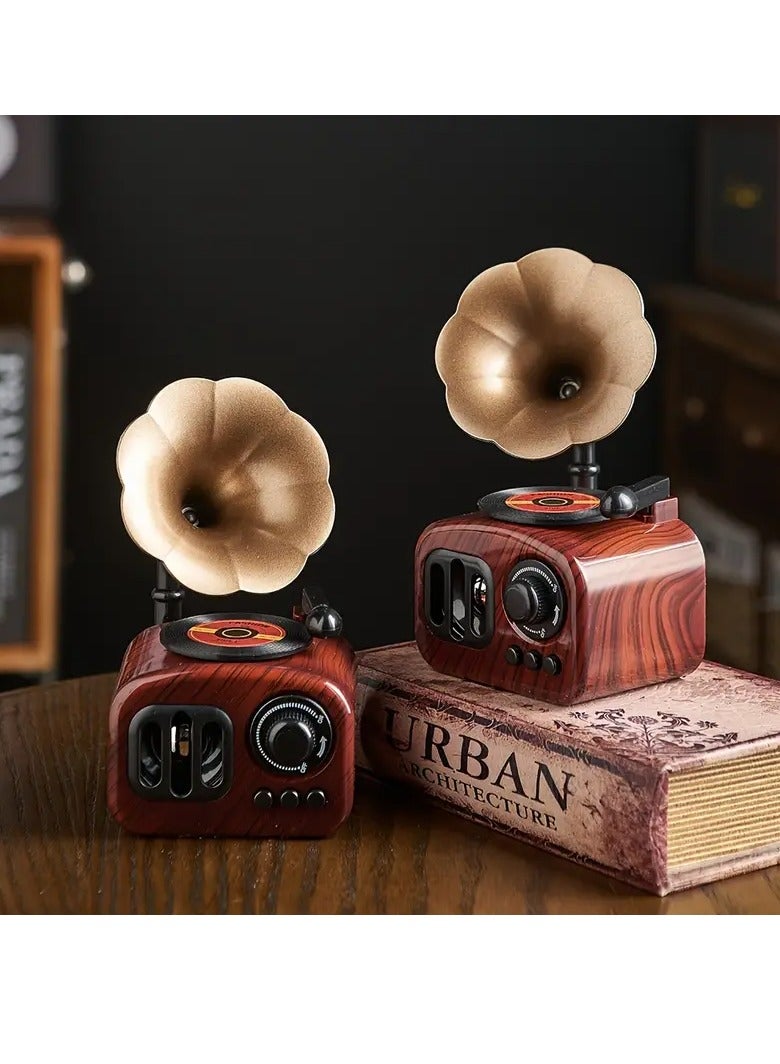 Vintage Gramophone Music Box – Retro Phonograph Design with Hand-Cranked Mechanism – No Batteries Required – Plays Classic Melodies – Perfect for Home, Office  Desk Decoration – Unique Gift for Vale  - Image 3