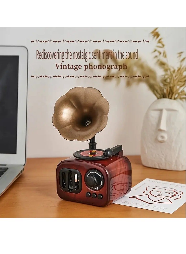 Vintage Gramophone Music Box – Retro Phonograph Design with Hand-Cranked Mechanism – No Batteries Required – Plays Classic Melodies – Perfect for Home, Office  Desk Decoration – Unique Gift for Vale  - Image 5