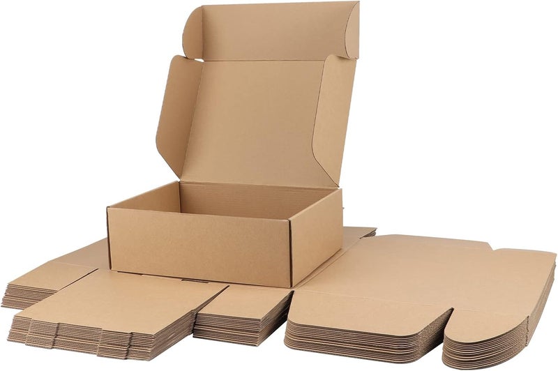 PHAREGE 12x9x4 inch Shipping Boxes 20 Pack, Brown Corrugated Cardboard Mailer Boxes, Medium Mailing Boxes for Packaging Small Business - Image 1