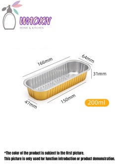 WAOKN 25-Pieces Disposable Aluminum Foil Baking Pan Cake Pan Cake Tray for Oven Baking Cooking Air Fryer Liners Oil-proof Water-proof Food Grade Aluminum Foil For Baking Frying Grilling Roasting Microwave  - Image 2
