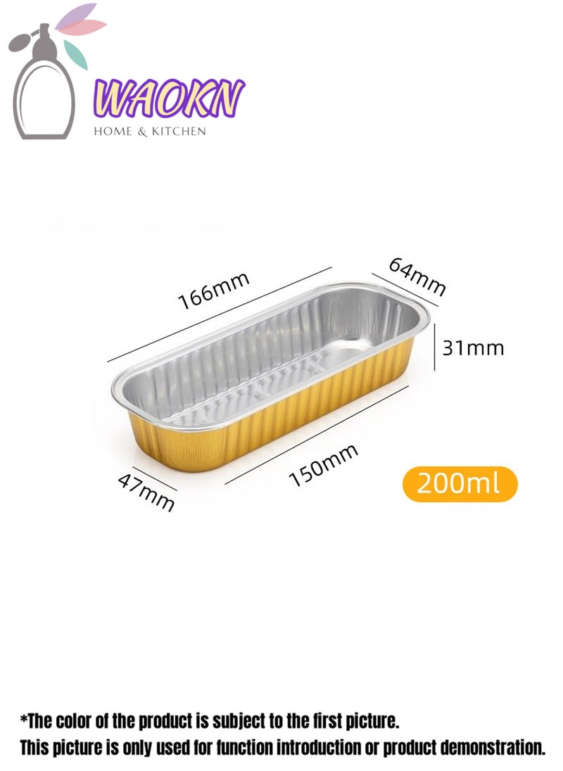 WAOKN - 25-Pieces Disposable Aluminum Foil Baking Pan Cake Pan Cake Tray for Oven Baking Cooking Air Fryer Liners Oil-proof Water-proof Food Grade Aluminum Foil For Baking Frying Grilling Roasting Microwave - Image 1