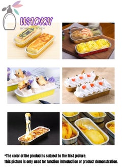 WAOKN 25-Pieces Disposable Aluminum Foil Baking Pan Cake Pan Cake Tray for Oven Baking Cooking Air Fryer Liners Oil-proof Water-proof Food Grade Aluminum Foil For Baking Frying Grilling Roasting Microwave  - Image 4