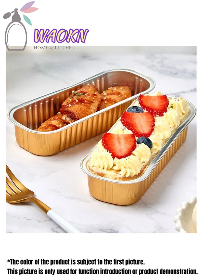 WAOKN - 25-Pieces Disposable Aluminum Foil Baking Pan Cake Pan Cake Tray for Oven Baking Cooking Air Fryer Liners Oil-proof Water-proof Food Grade Aluminum Foil For Baking Frying Grilling Roasting Microwave - Image 1