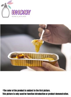 WAOKN 25-Pieces Disposable Aluminum Foil Baking Pan Cake Pan Cake Tray for Oven Baking Cooking Air Fryer Liners Oil-proof Water-proof Food Grade Aluminum Foil For Baking Frying Grilling Roasting Microwave  - Image 5