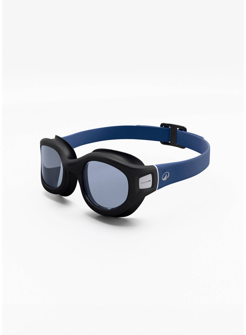 NABAIJI نابايجي من ديكاتلون، نظارات سباحة L سوداء زرقاء خفيفة وآمنة - Image 1