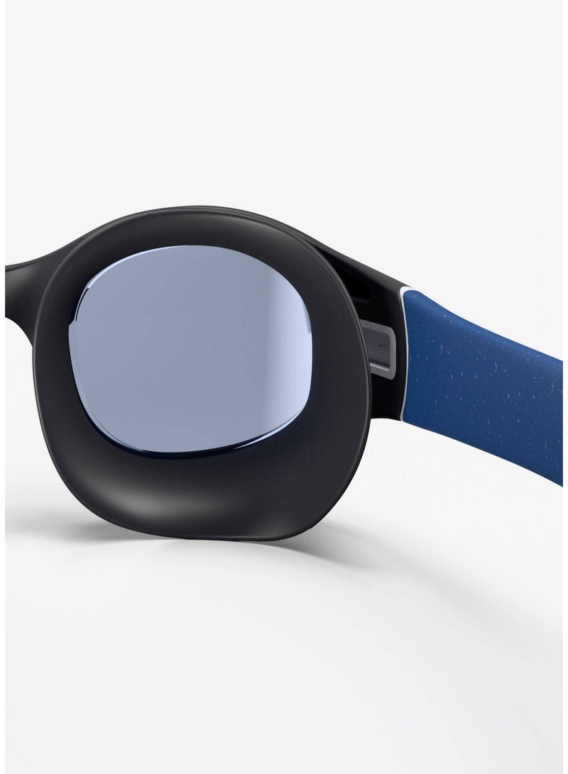 NABAIJI نابايجي من ديكاتلون، نظارات سباحة L سوداء زرقاء خفيفة وآمنة - Image 3