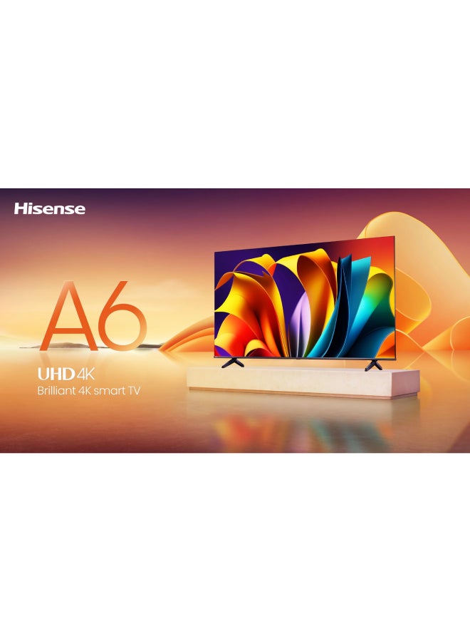 Hisense 58 Inch 4K AI Upscale UHD Smart TV | 60Hz | Precision Colour | Dolby Vision | Game Mode PLUS | VIDAA Smart TV | Voice Control | Model 2024 | 58A6N Black - Image 2