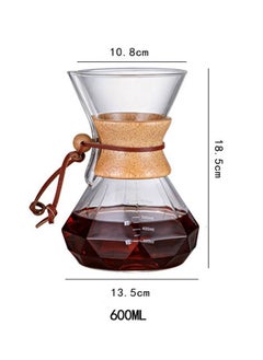 V60 Coffee Maker 600mL Glass Drip Coffee Pot Diamond Style Coffee Share Pot with Mark - pzsku/Z355B61D35836CFE1AAD7Z/45/_/1690883139/d27bfd91-2e13-4f9c-ac2e-b24a04ce524d