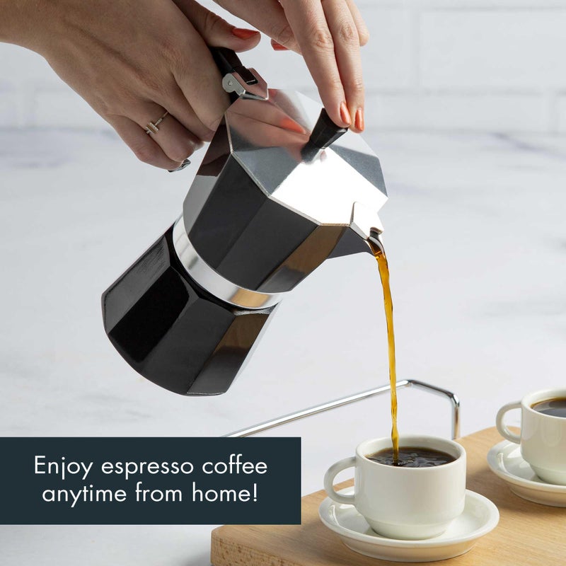 Primula Classic Stovetop Espresso and Coffee Maker, Moka Pot for Italian and Cuban CafÃ© Brewing, Greca Coffee Maker, Cafeteras, 6 Espresso Cups, Black - Image 2