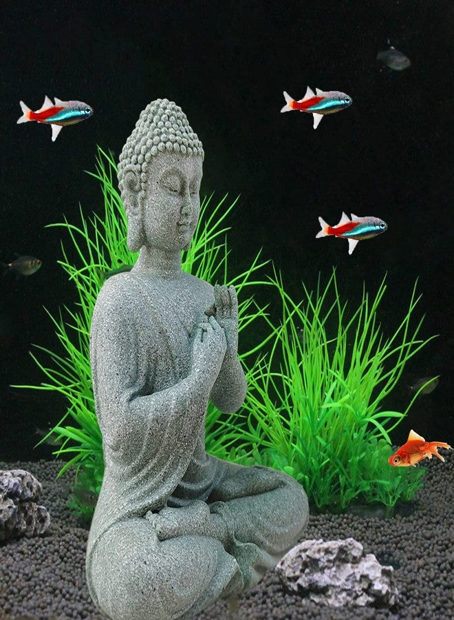livelyfish Aquarium Buddha Statue Japanese Buddah Figurine Fish Tank Buda Sandstone Sculpture Zen Ornaments Underwater Landscape Decoration,Gift - Image 3