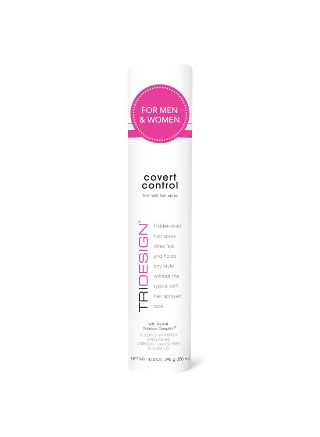 TRIDESIGN TRI Design Covert Control - Fast-Drying Hairspray for Women and Men, Strong Hold and Hair Setting, Provides Hidden Control, 10.5 Oz  - Image 1