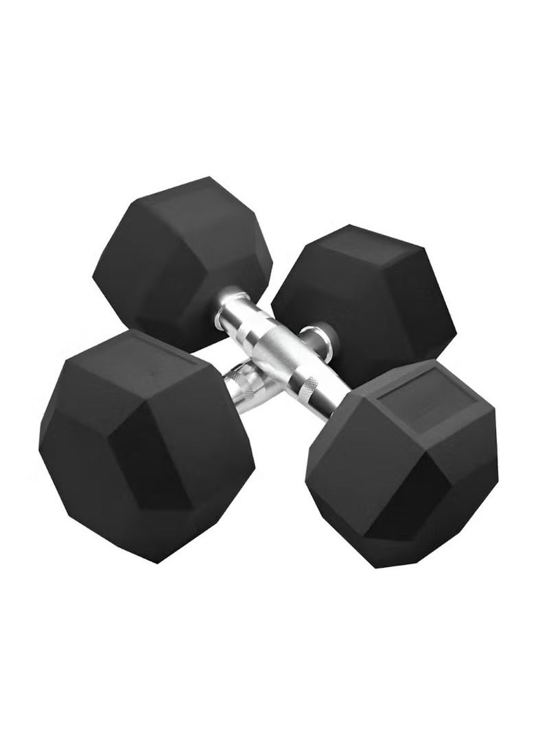 Huitich Gym Fitness Rubber Hex Dumbbell – 10kg | Single Piece - Image 2