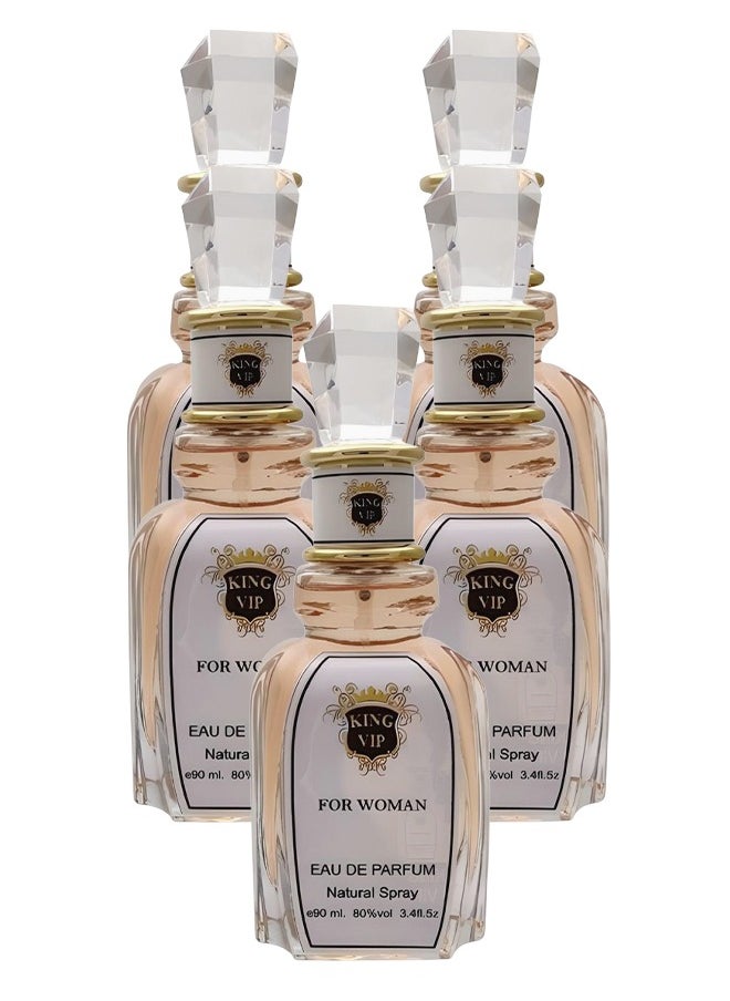 King - 5 Pieces King Vip Perfume For Women 90ml EDP - Image 1
