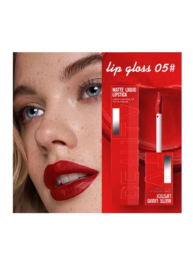 Julystar - Beauty Matte Liquid Lipstick Long Lasting Up To 16 Hous, New York Velvet Lip Gloss Lip Stain Can Let Your Lip Look Fuller(05#) - Image 1