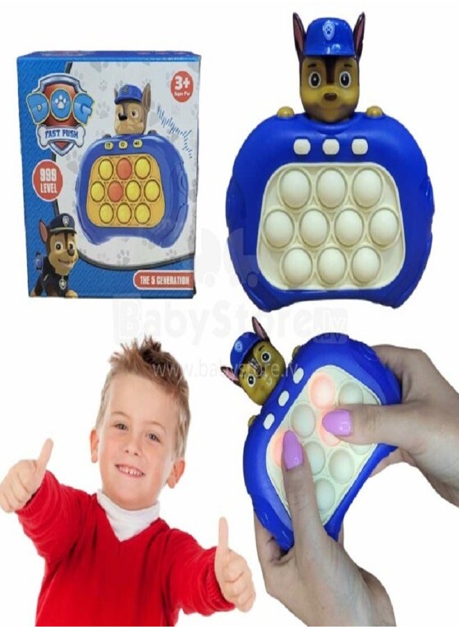PAW PATROL - Pop It Game - Quick Push Game Console Quick Response Game Toy, Push Pop Bubble Fidget Sensory Toy (Paw Patrol) Blue - Image 1