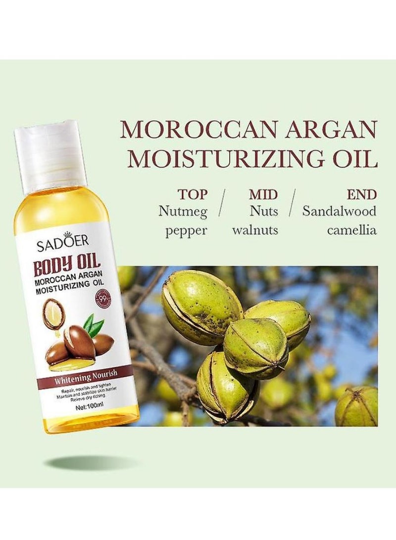 SADOER Whitening Nourish Body Oil With Moroccan Argan Moisturizing Oil 100ml