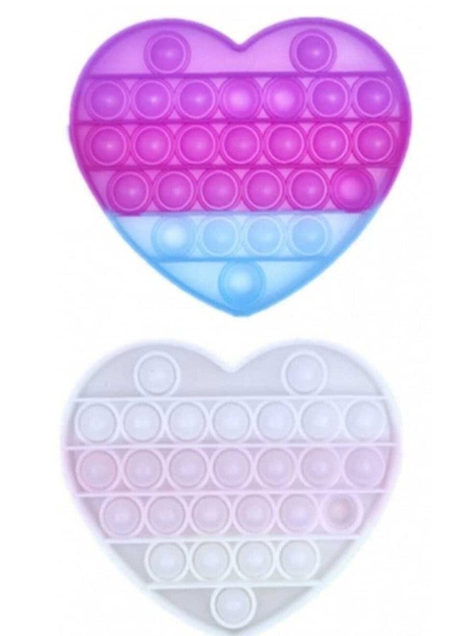 Tilak Venture Heart Shape Pop It Toy - Color Changing Rainbow Fidget Sensory Toy for Kids and Adults - Autism Stress Relief Push Pop Bubble Game - Image 3