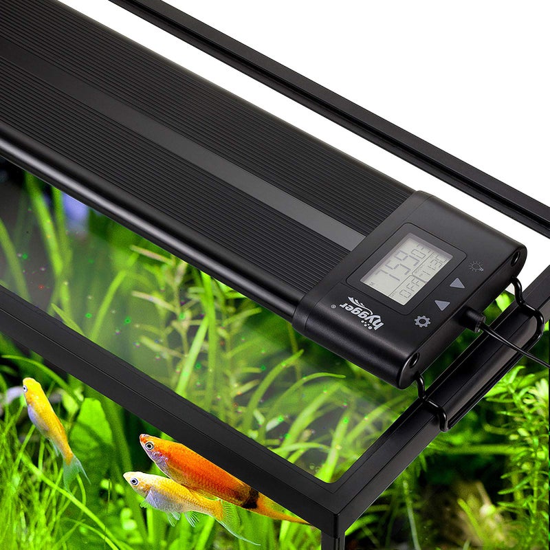 hygger Auto On Off 48-55 Inch LED Aquarium Light Extendable Dimable 7 Colors Full Spectrum Light Fixture for Freshwater Planted Tank Build in Timer Sunrise Sunset - Image 1