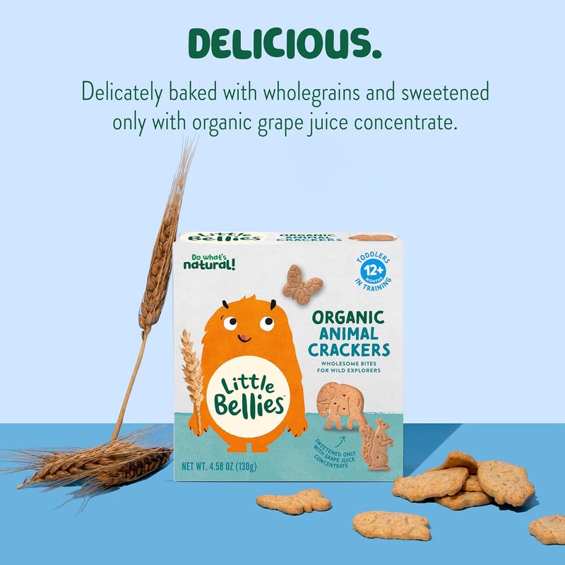 Little Bellies Organic Animal Crackers Toddler Snack Pack of 5 x 458 oz Individual Packs - Image 5