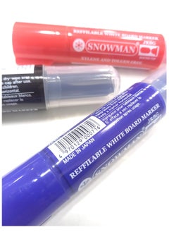 Snowman 3 whiteboard pen with rounded tip + spare parts(Different colors: blue, black and red )  - Image 2