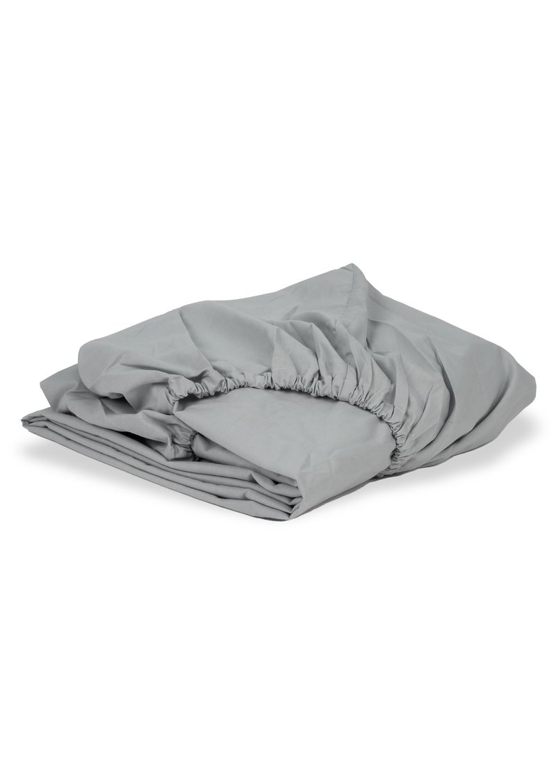 Home of linens ملاءة سرير ملائمة باللون الرمادي 180×200  - Image 2