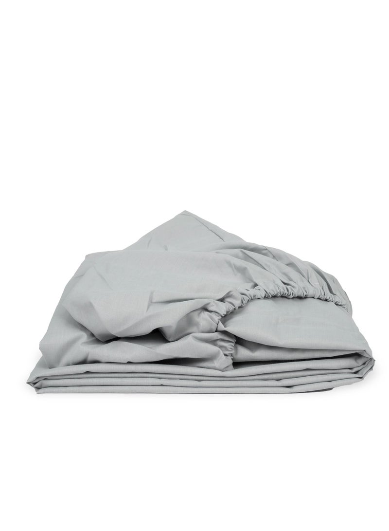 Home of linens ملاءة سرير ملائمة باللون الرمادي 180×200  - Image 1