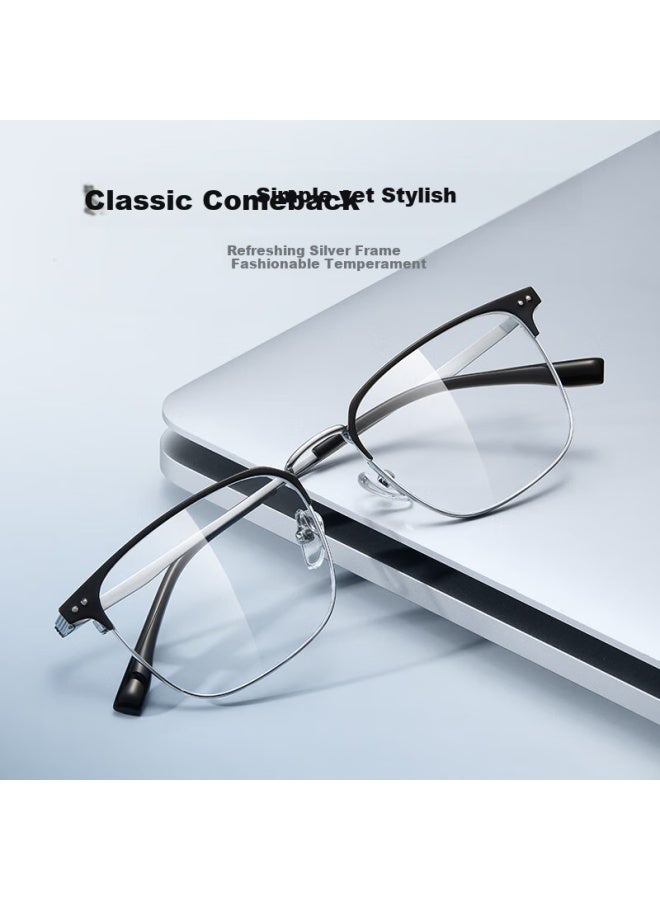 Eyeplay Men'S High-End Stylish Myopia Glasses With Zeiss Blue Light Blocking Lenses Degree Baodao Glasses - Image 2