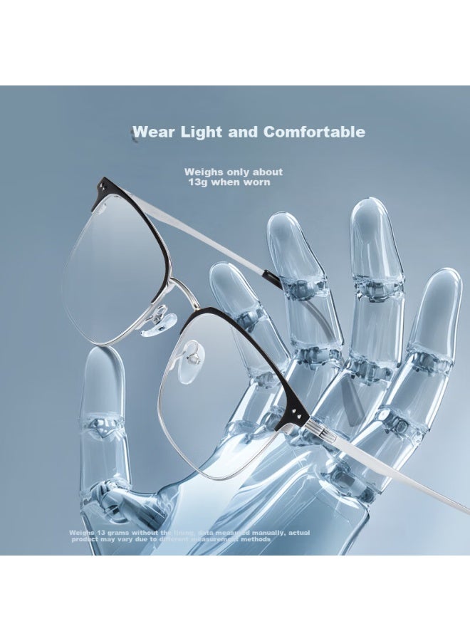 Eyeplay Men'S High-End Stylish Myopia Glasses With Zeiss Blue Light Blocking Lenses Degree Baodao Glasses - Image 3