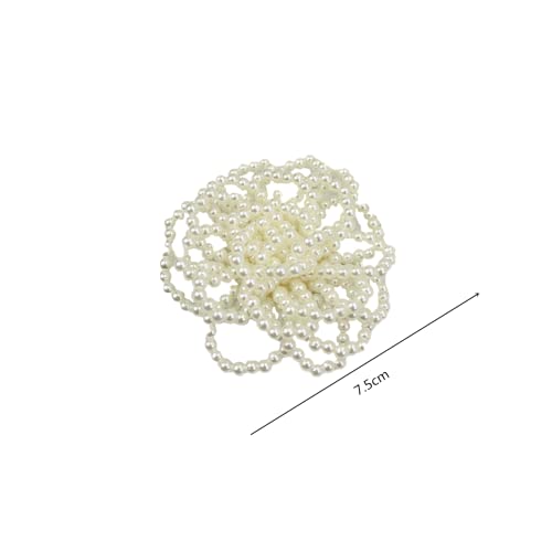 Douqu 1 Pair 7.5cm New Flower Design Fashion Pearl Shoe Decor Clip Wedding Shoe Clip - Image 2