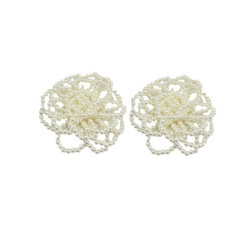 Douqu 1 Pair 7.5cm New Flower Design Fashion Pearl Shoe Decor Clip Wedding Shoe Clip - Image 5