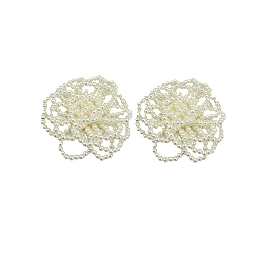 Douqu 1 Pair 7.5cm New Flower Design Fashion Pearl Shoe Decor Clip Wedding Shoe Clip - Image 1