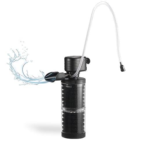 SainSmart XpertMatic 15W Aquarium Filter 2 Stages 238 GPH (900L/h) for Up to 70 Gallon Fish Tank, Submersible Internal Tank Filter and Water Pump, Power Filter for Fish Tank, Aquarium, Pond - Image 1