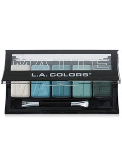 L.A. Colors L.A. COLORS 5 Color Matte Eyeshadow Palette, Teal Argyle CEM477 