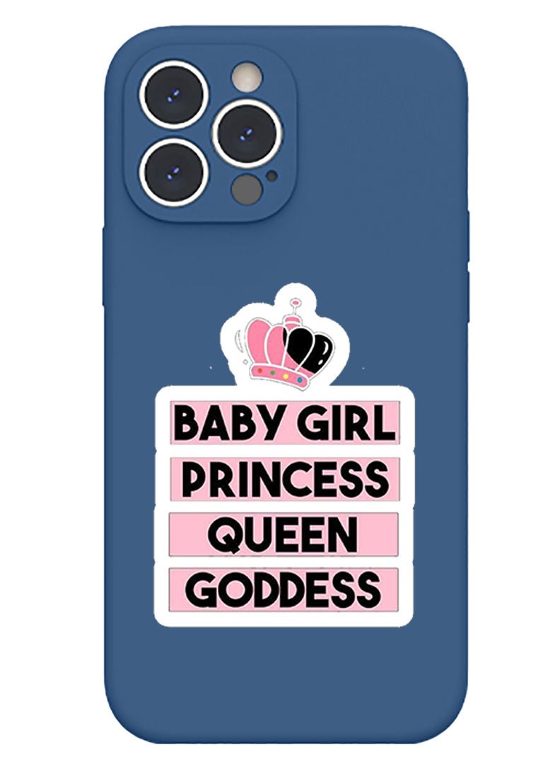 Theodor Protective Slim Fit Case Liquid Silicone Cover with Full Body Protection Anti-Scratch Shockproof Case For iPhone 13 Pro Max Blue  - Basketball black copy - Image 1