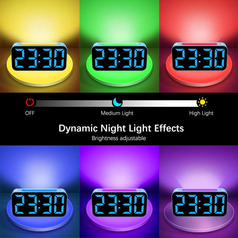 Topski Loud Alarm Clocks for Bedrooms Heavy Sleepers, Digital Clock with Night Light, Large Display, Dual Alarm, Snooze, Dimmable Bedside Alarm Clock for Kids Teens Boys Girls - Image 2