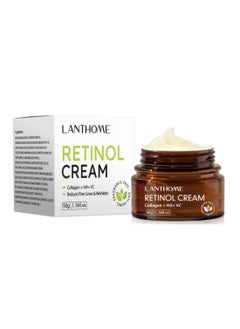 Lanthome Retinol Cream with Collagen, HA and VC, Anti Aging Cream to Reduce Fine Lines and Wrinkles, Retinol Face Moisturizer for Face Neck and Eyes, 50g  - Image 1