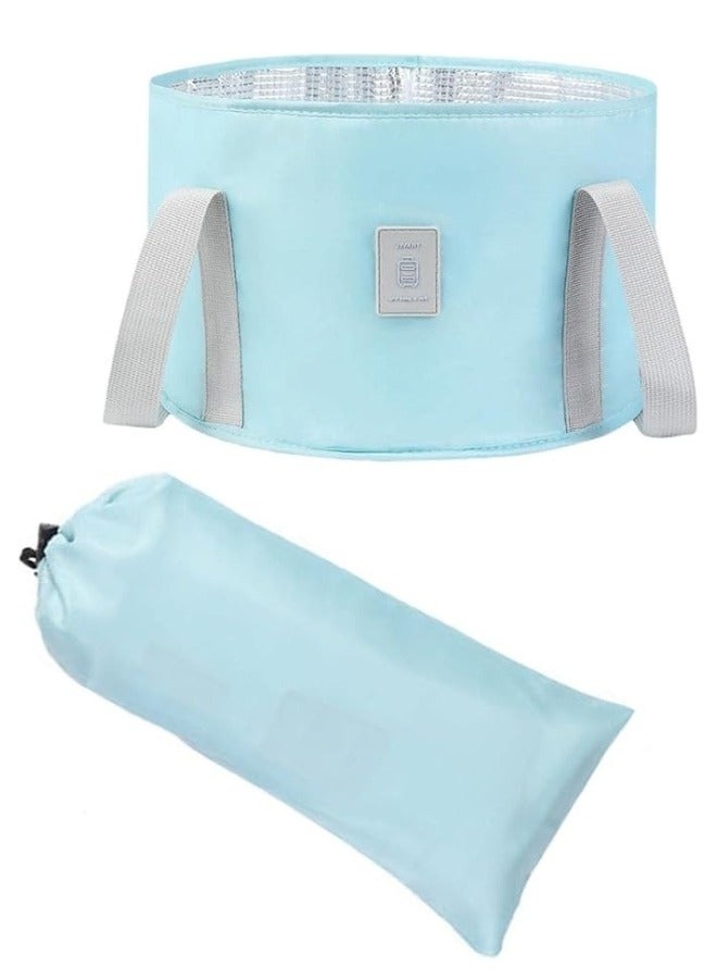 Collapsible Foot Bath Basin with Handles, Portable Foot Soak Tub with Storage Bag, Folding Foot Tub for Soaking Feet, Pedicure Foot Spa Bucket for Relieving Fatigue And Body Stress, Multifunctional Bucket with Zip for Travel, Camping Washing - Image 1