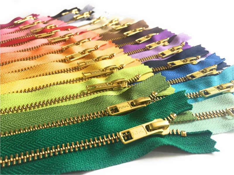 Craftbot Gold Metal Zippers in 25 Mixed Colors YKK No. 5 Zippers for Bags Sewing Crafts - Image 3