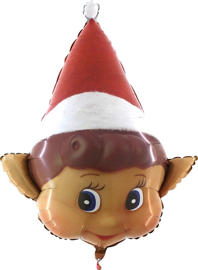 Elves Behavin Badly Toyland® Elves Behavin' Badly Naughty Elf Christmas Shaped Foil Balloon - Inflate with Air or Helium ((ELF BALLOON)) - Image 2