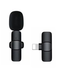 DIGI CORE K8 Wireless Lavalier Microphone For iPhone And iPad iOS Phone Plug-Play Wireless Mic Black  - Image 1