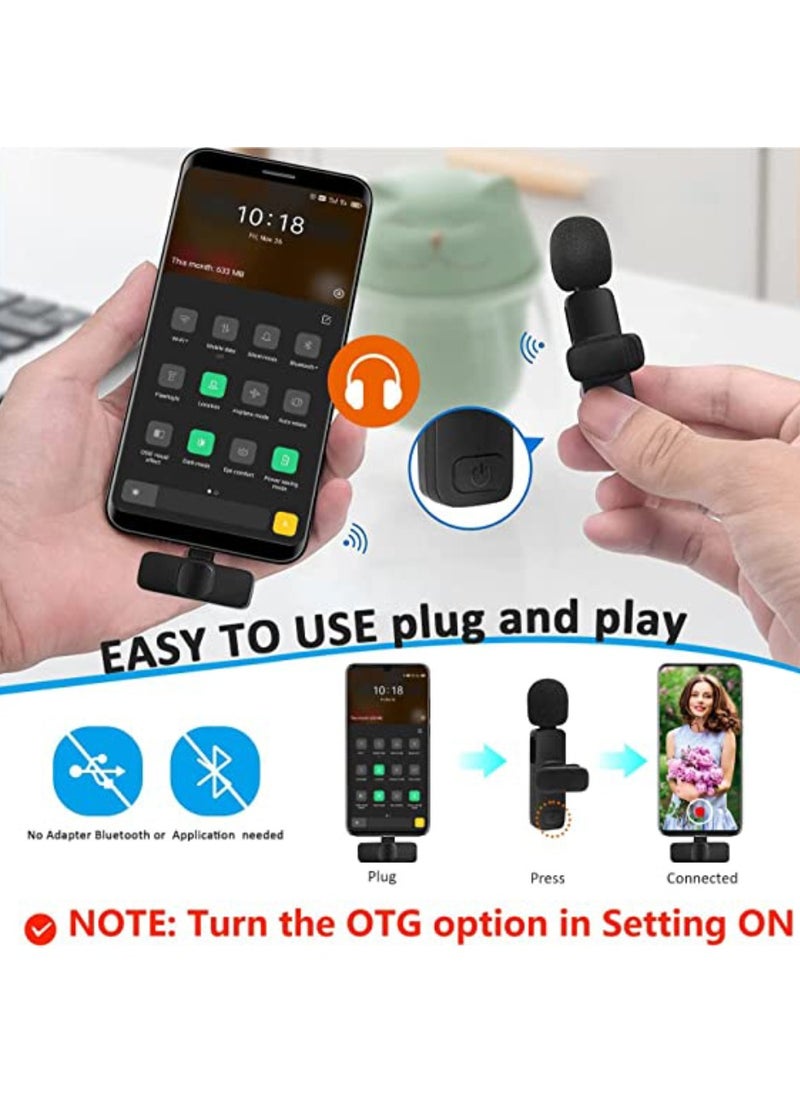DIGI CORE - K8 Wireless Lavalier Microphone For iPhone And iPad iOS Phone Plug-Play Wireless Mic Black - Image 1